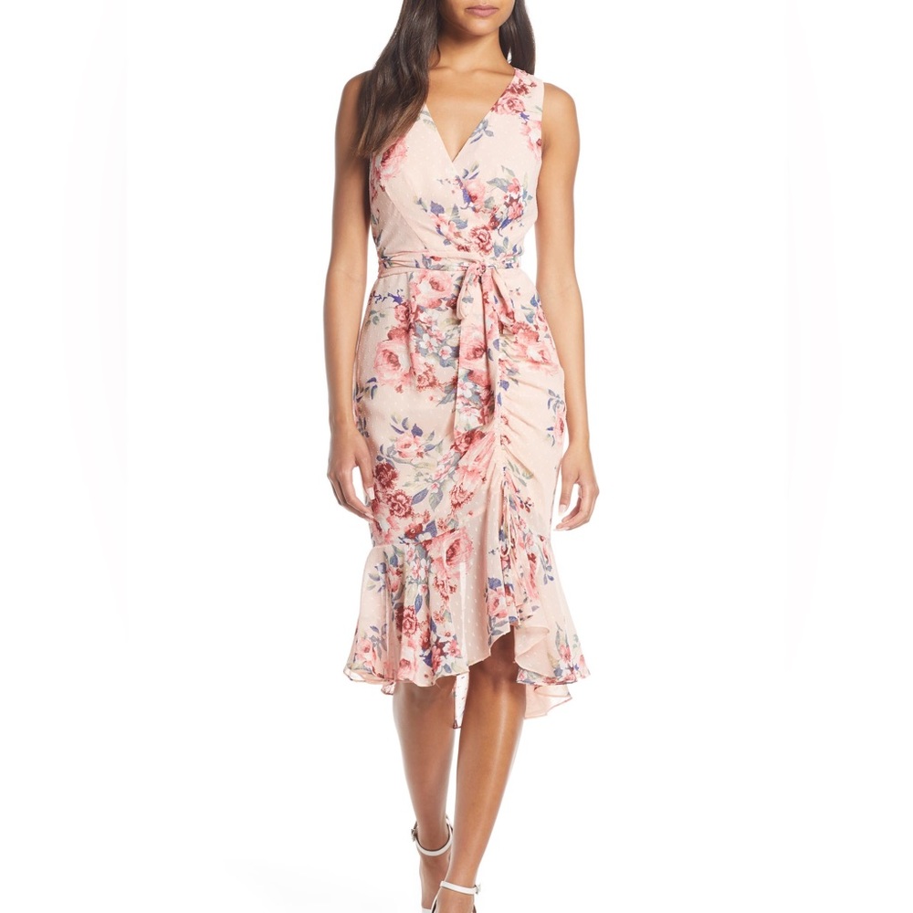 Eliza J Floral Pink Dress